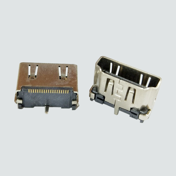 HDMI A type  19P Female  straight 10.5mm SMT-01