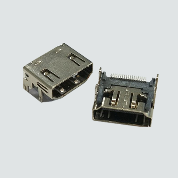 HDMI A type  19P Female  Right Angle  SMT