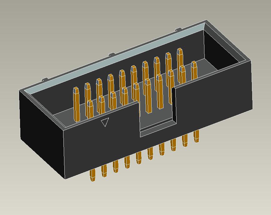 1.27*2.54mm Box Header straight H=5.9