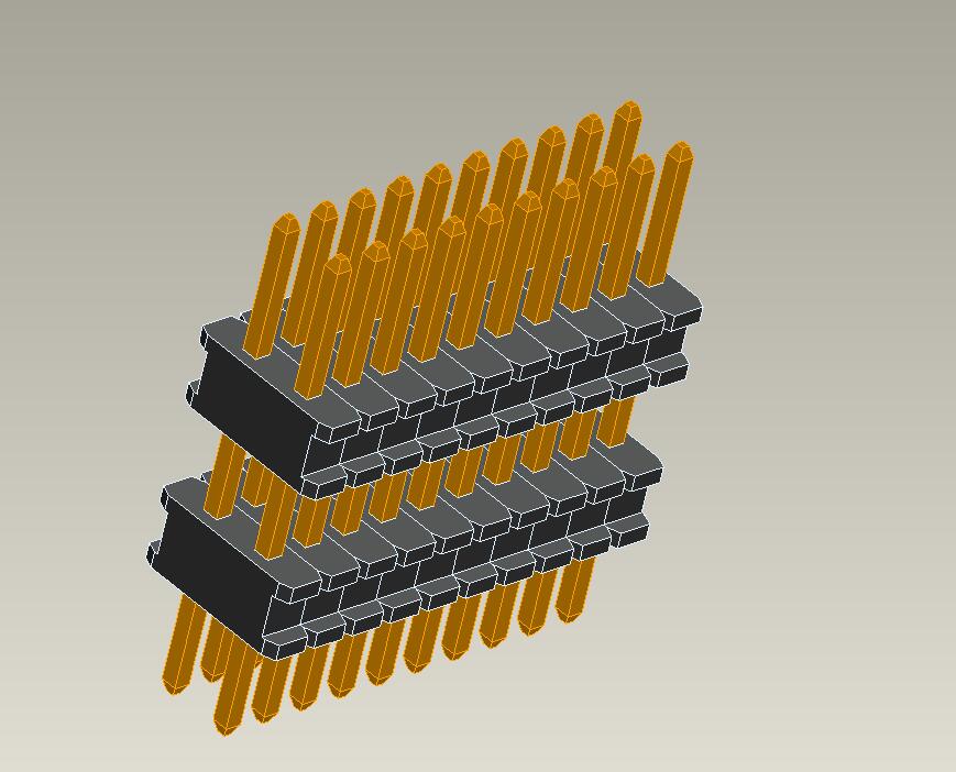 0.8mm pin header dual row plastic straight type