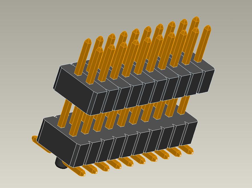 1.0mm pin header dual row SMT type dual plastic