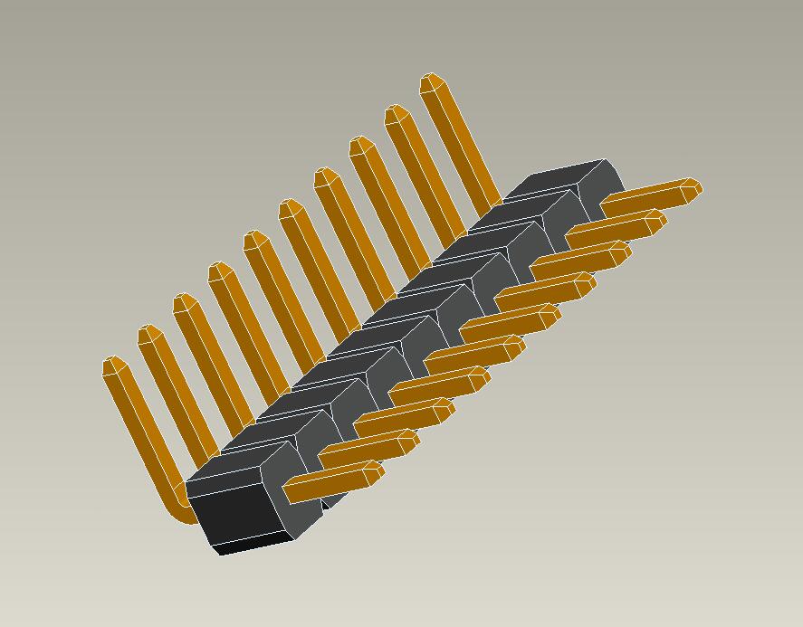 1.0mm pin header single row right angle type